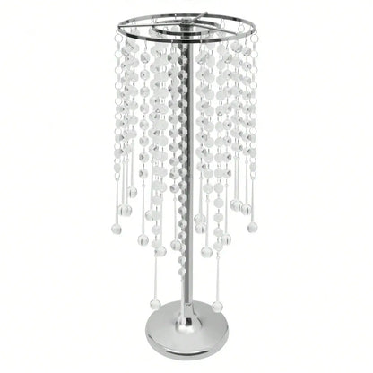 10Pcs Metal Flower Vase Table Decorative Crystal Acrylic Table Centerpieces,Silver Flowers Stand Wedding Reception Centerpieces - Bako Bako