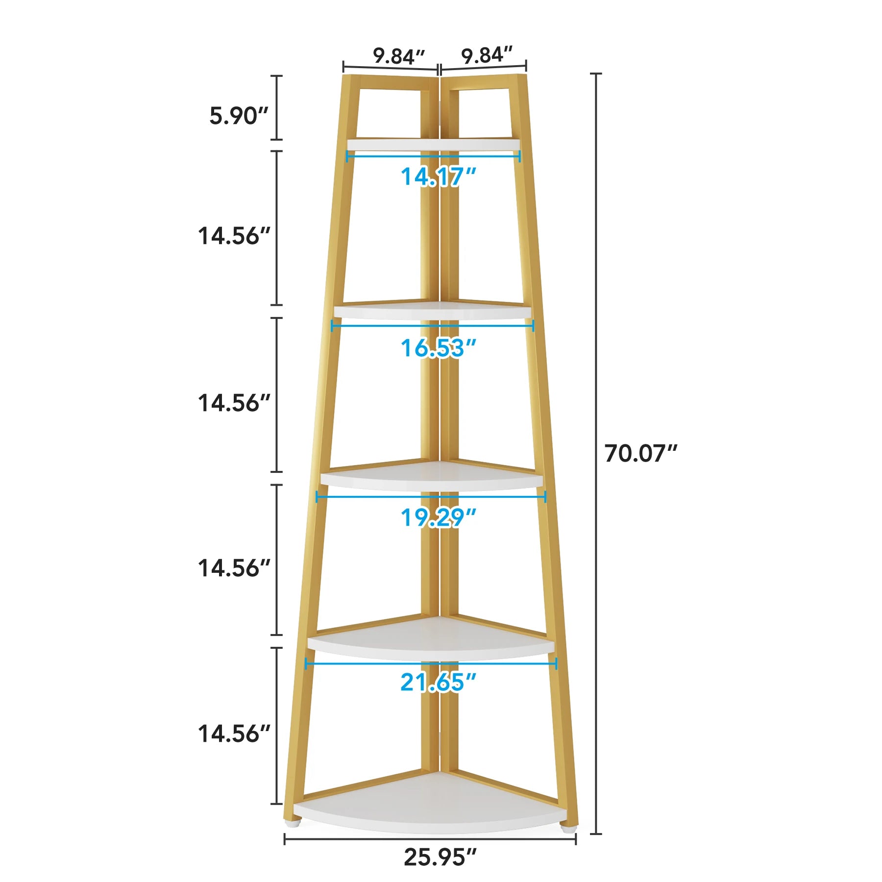 Tribesigns Bookcase Corner Book Shelf Rack Wood Bookshelf Storage Shelves - Bako Bako