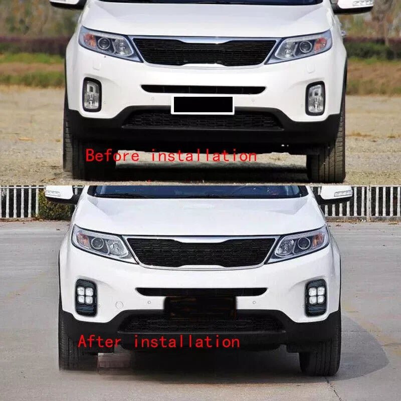 LED Front Fog Lamp For Kia Sorento 2012 - 2014 Fog Light Assembly Daytime Running Light DRL Automotive Signal Lamp Auto Parts - Bako Bako