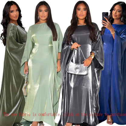 Ramadan Eid Soft Crepe Khimar Batwing Abaya Dubai Islam Muslim Modest African Dresses For Women Kaftan Kebaya Robe Femme Musulma - Bako Bako