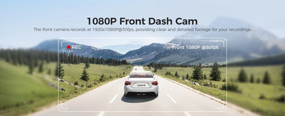 AZDOME Dash Cam M17 1080P Front Cam Built - in ADAS GPS Car Camera 24H Parking Monitor Night Vision Car DVR WIFI APP 150°FOV - Bako Bako