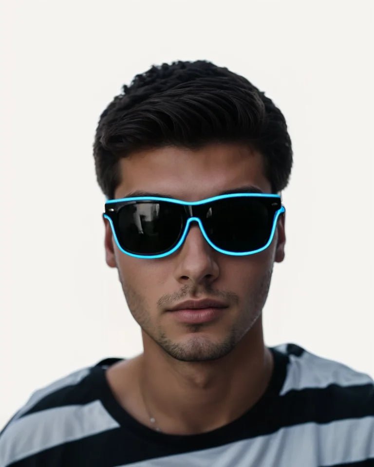 LED light up Glasses Neon Luminous Glasses Adults Rave Cosplay Goggles for Bar birthday Party DJ stage performance props - Bako Bako