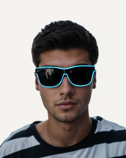LED light up Glasses Neon Luminous Glasses Adults Rave Cosplay Goggles for Bar birthday Party DJ stage performance props - Bako Bako