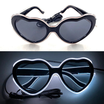 LED light up Glasses Neon Luminous Glasses Adults Rave Cosplay Goggles for Bar birthday Party DJ stage performance props - Bako Bako