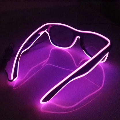 LED light up Glasses Neon Luminous Glasses Adults Rave Cosplay Goggles for Bar birthday Party DJ stage performance props - Bako Bako