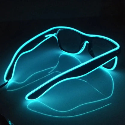LED light up Glasses Neon Luminous Glasses Adults Rave Cosplay Goggles for Bar birthday Party DJ stage performance props - Bako Bako