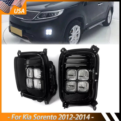 LED Front Fog Lamp For Kia Sorento 2012 - 2014 Fog Light Assembly Daytime Running Light DRL Automotive Signal Lamp Auto Parts - Bako Bako