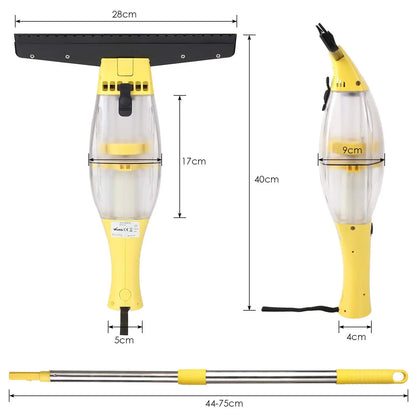 Window Vacuum Cleaner Set with Telescopic Handle Spray Bottle,280mm Blade Suitable for Table, Tiles, Mirrors and Glass, Electric - Bako Bako