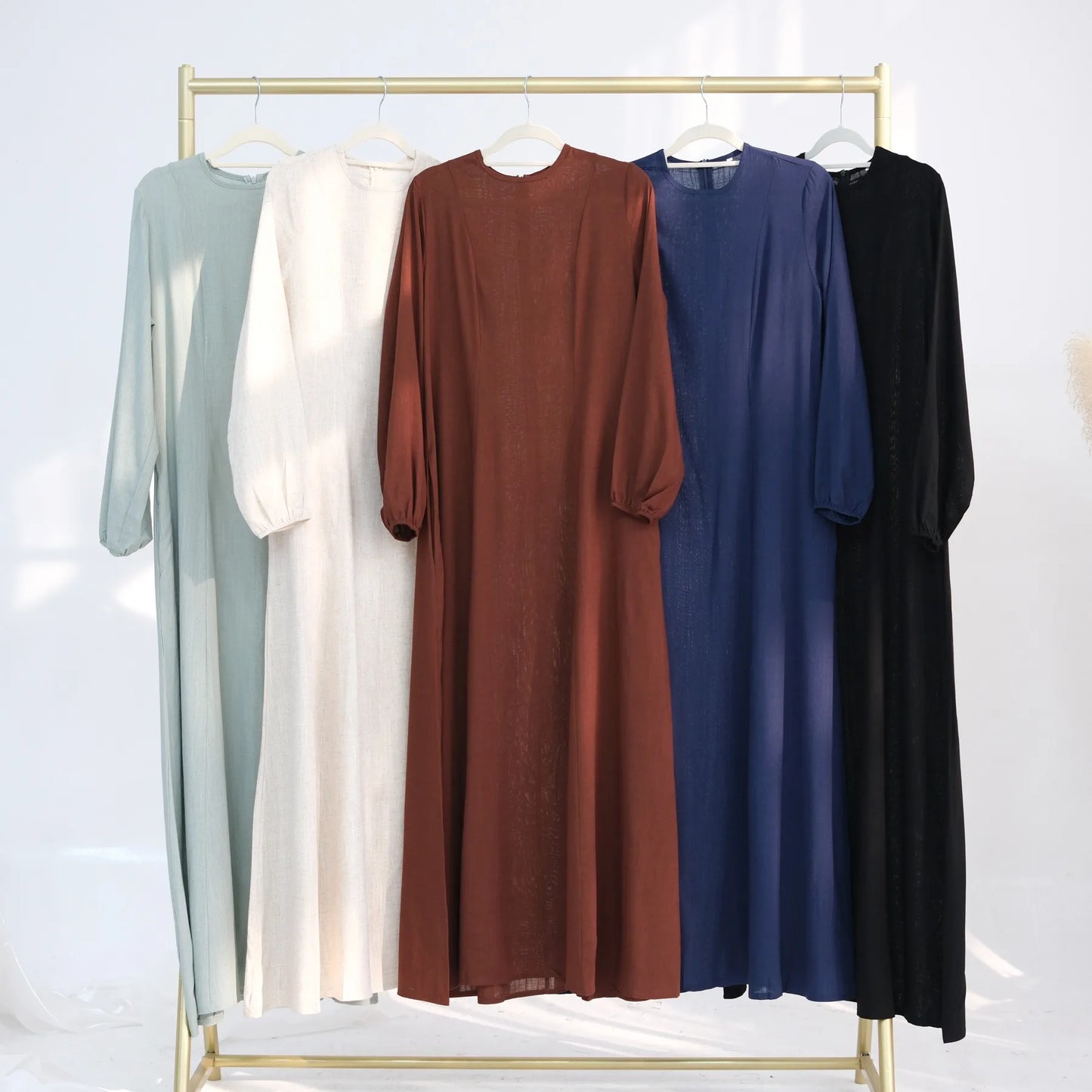 Muslim Abaya Women Dresses Solid Slim Jalabiya Eid 2025 Ramadan Morocco Islam Vestidos Largos Arab Long Robe Dubai Abayas Kaftan - Bako Bako