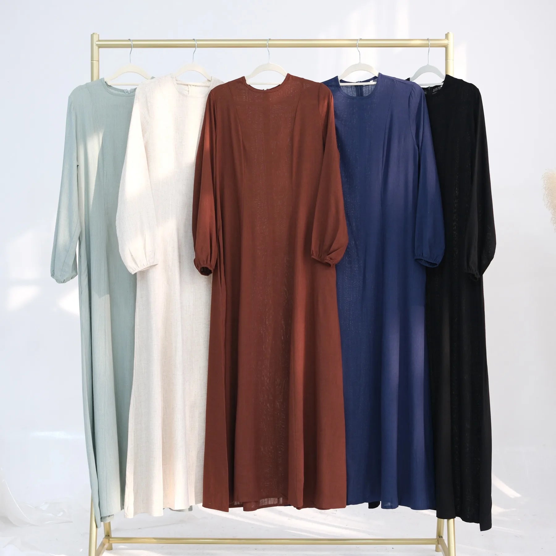 Muslim Abaya Women Dresses Solid Slim Jalabiya Eid 2025 Ramadan Morocco Islam Vestidos Largos Arab Long Robe Dubai Abayas Kaftan - Bako Bako