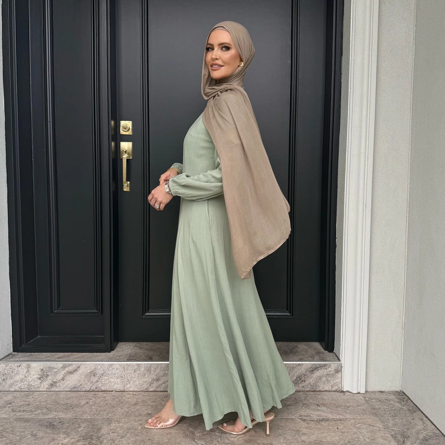 Muslim Abaya Women Dresses Solid Slim Jalabiya Eid 2025 Ramadan Morocco Islam Vestidos Largos Arab Long Robe Dubai Abayas Kaftan - Bako Bako