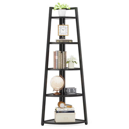 Tribesigns Bookcase Corner Book Shelf Rack Wood Bookshelf Storage Shelves - Bako Bako