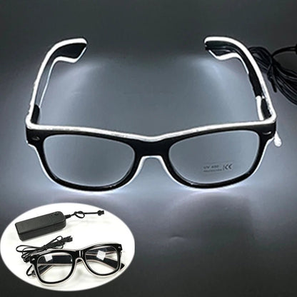 LED light up Glasses Neon Luminous Glasses Adults Rave Cosplay Goggles for Bar birthday Party DJ stage performance props - Bako Bako