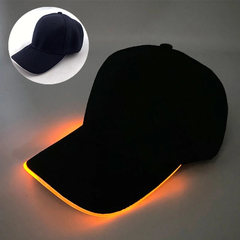 Fashion LED Lighted Up Glow Baseball Cap Snapback Hat Hip - Hop Adjustable Cap Sports Costume Night Running Glow Party Supplies - Bako Bako