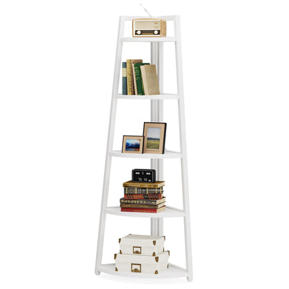 Tribesigns Bookcase Corner Book Shelf Rack Wood Bookshelf Storage Shelves - Bako Bako
