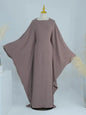 Ramadan Eid Soft Crepe Khimar Batwing Abaya Dubai Islam Muslim Modest African Dresses For Women Kaftan Kebaya Robe Femme Musulma - Bako Bako