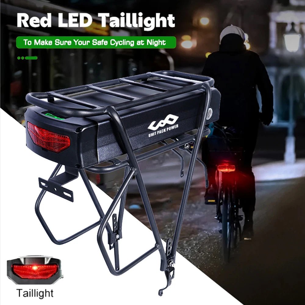 Rear Rack eBike Battery 21700 18650 52V 48V 27Ah 72V 20Ah with Rack no Rack Optional for 1500W 1000W 750W 500W 24" - 28 inch - Bako Bako