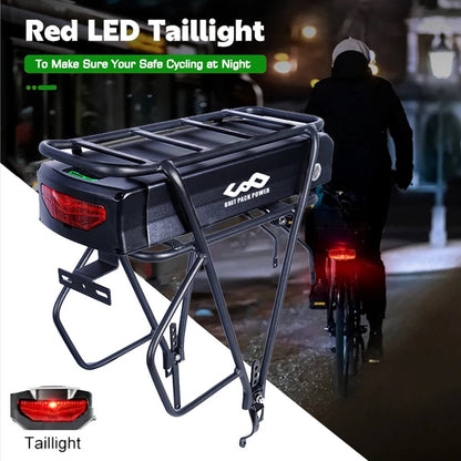 Rear Rack eBike Battery 21700 18650 52V 48V 27Ah 72V 20Ah with Rack no Rack Optional for 1500W 1000W 750W 500W 24" - 28 inch - Bako Bako