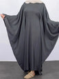 Ramadan Eid Soft Crepe Khimar Batwing Abaya Dubai Islam Muslim Modest African Dresses For Women Kaftan Kebaya Robe Femme Musulma - Bako Bako