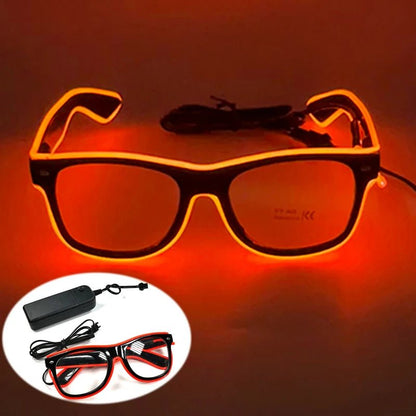 LED light up Glasses Neon Luminous Glasses Adults Rave Cosplay Goggles for Bar birthday Party DJ stage performance props - Bako Bako