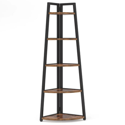 Tribesigns Bookcase Corner Book Shelf Rack Wood Bookshelf Storage Shelves - Bako Bako