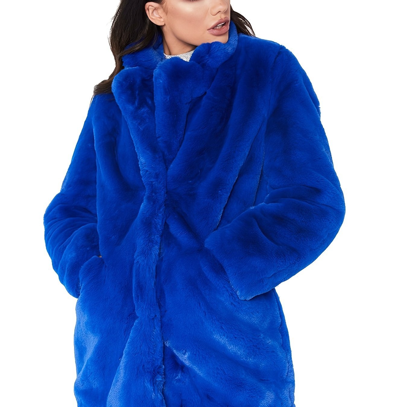 Winter Warm Plush Loose Coat, Casual Long Sleeve Fashion Teddy Outerwear, Women's Clothing - Bako Bako