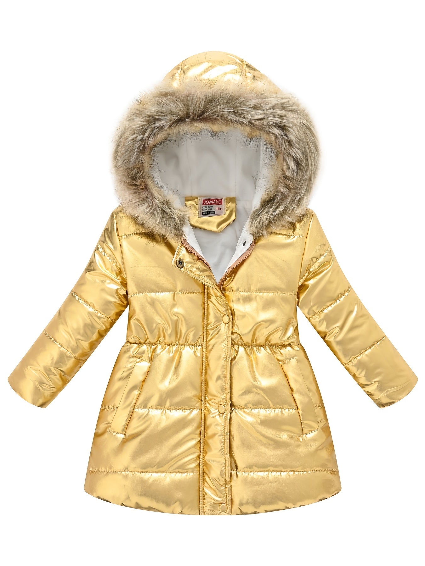 Children's Winter New Style Thickened Glossy Hooded Jacket for Boys and Girls, Mid - Length - Bako Bako