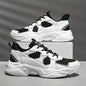[Breathable Sneakers] Chunky Breathable Mesh Sneakers | Men's White & Teal Casual Sneakers with EVA Sole, Lace - Up Design for All Seasons - Bako Bako