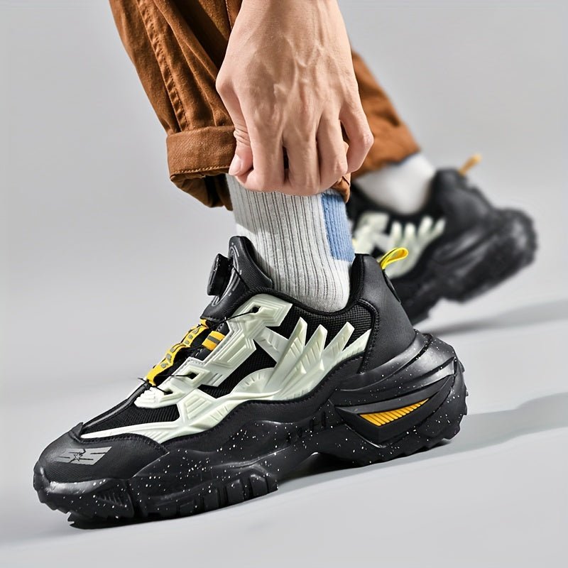 Men'S Breathable Running Shoes - Lightweight Sneakers with Cushioned TPU Sole, Lace - Up Closure, Non - Slip Rubber Outsole - All - Season Gym, Jogging, Gym Footwear, Striped Design, Comfortable Fit, Fitness Enthusiasts - Bako Bako